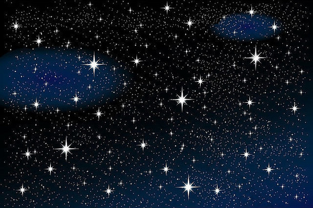 天空星星大小没有月亮的晚上