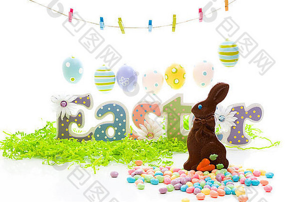巧克力复活节兔子复活节糖果