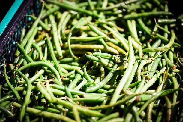 绿色豌豆关闭视图西班牙语市场