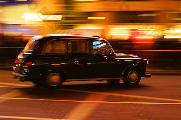 伦敦出租车出租车晚上