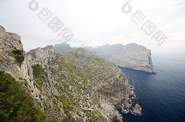 欧洲地中海马略卡岛西海海岸帽formentor高度风景风景优美的