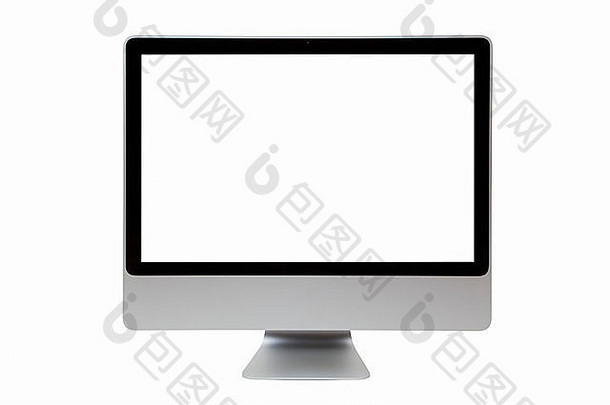 移动PC电脑孤立的白色背景剪裁浴