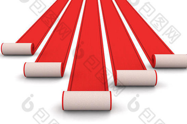 红色的地毯图像剪裁路径