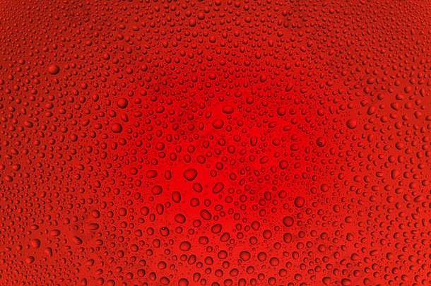 背景滴水大小红色的玻璃