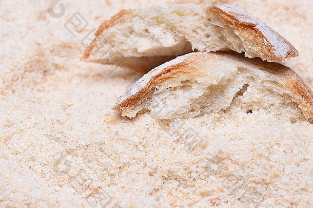 块面包背景面包面包屑