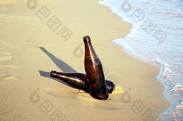 啤酒海滩夏天图标希腊