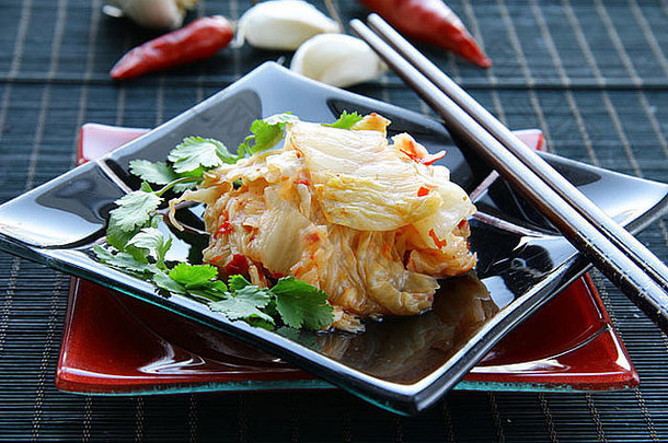 朝鲜文食物泡菜传统的沙拉