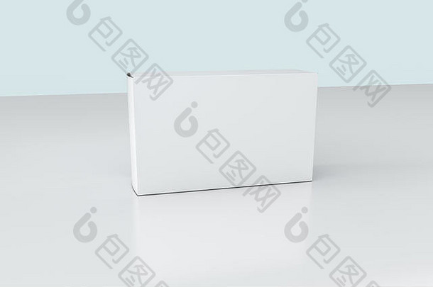 呈现白色包装盒子白色背景电脑数字图像