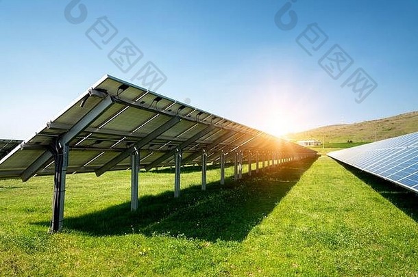 太阳能面板光伏替代电源概念可持续发展的资源