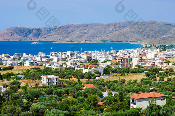 小镇卡里斯托斯旅游的地方夏天假期埃维亚岛希腊