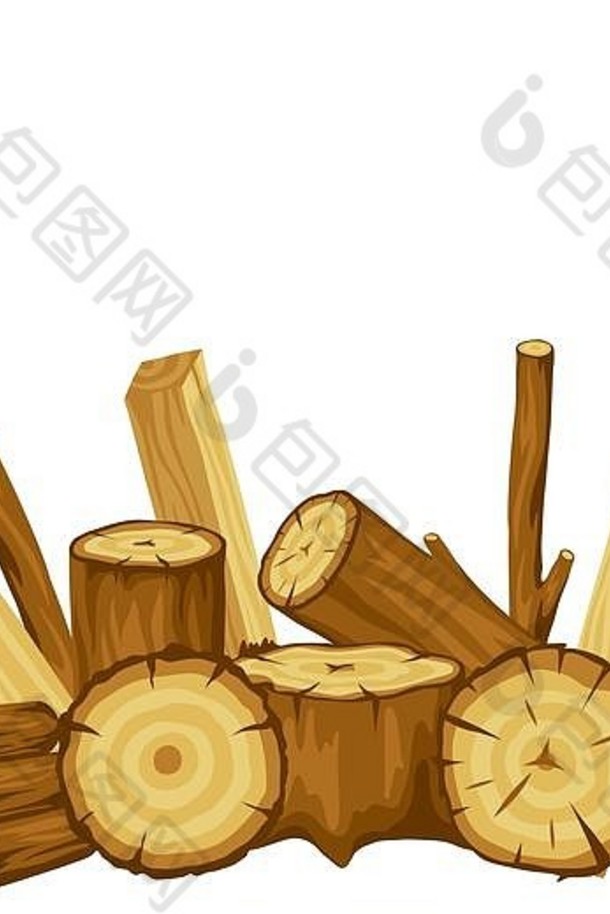 无缝的模式木日志树干木板背景林业木材行业
