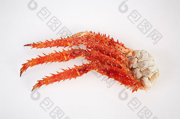 蟹腿吃食物海鲜奢侈品昂贵的烹饪棕色（的）橙色孤立的棕色（的）群沙漠味道精致的厨房煮艺术