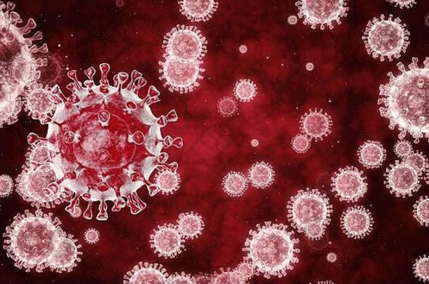 冠状病毒危险公共健康风险疾病流感爆发冠状病毒流感危险的病毒应变情况下流感<strong>大</strong>流行医疗与