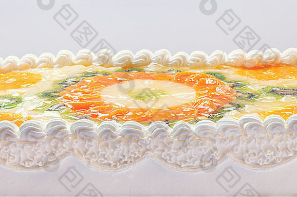 水果蛋糕装饰水果马赛克前橙色猕猴桃