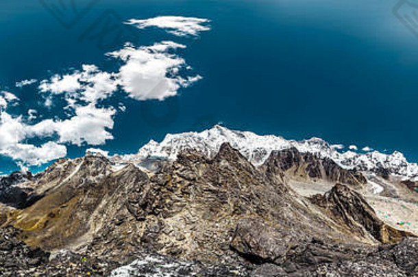 度全景视图五京喜马拉雅山脉尼泊尔