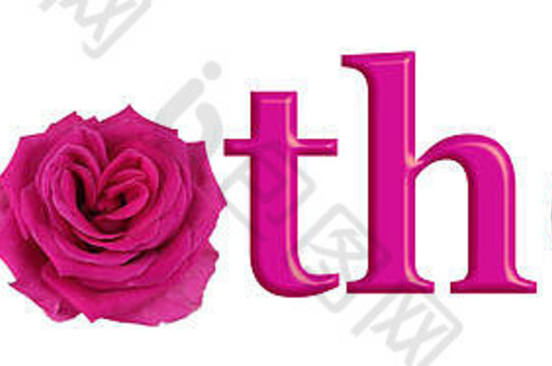 母亲的一天粉红色的心玫瑰横幅词妈妈。美丽的粉红色的玫瑰的地方罕见的心形状的中央花瓣白色