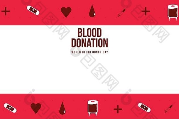 横幅世界血捐赠一天集合