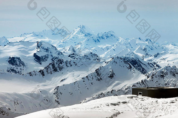 俄罗斯高加索地区视图elbrus山最高点欧洲