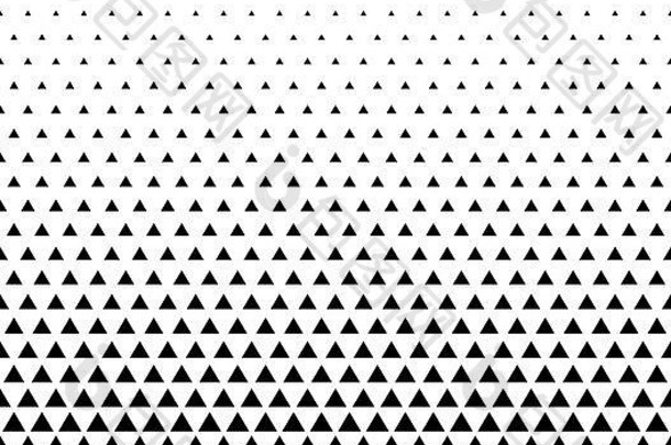 几何模式黑色的三角形白色背景无缝的方向选项平均褪色径向方法