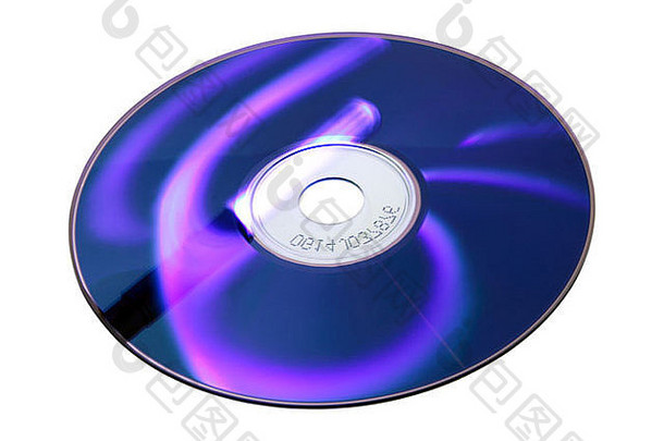 光盘Dvd反射白色背景