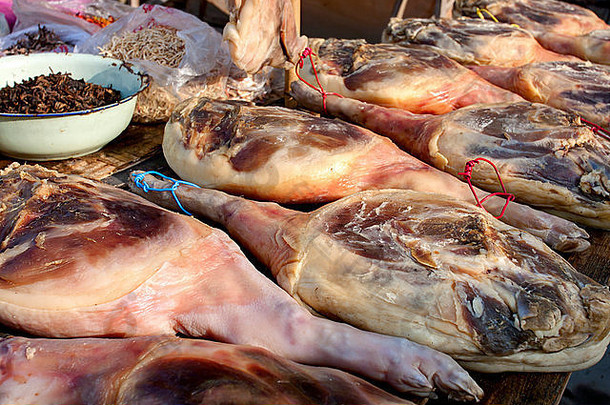 治愈肉出售市场人使肉干治愈长时间南区域中国