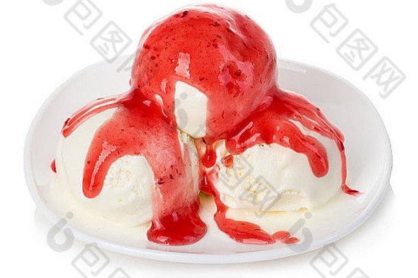 草莓冰奶油