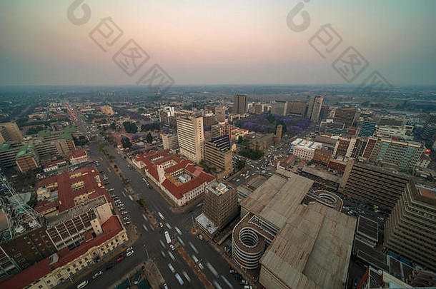 视图哈拉雷中央商务区津巴布韦