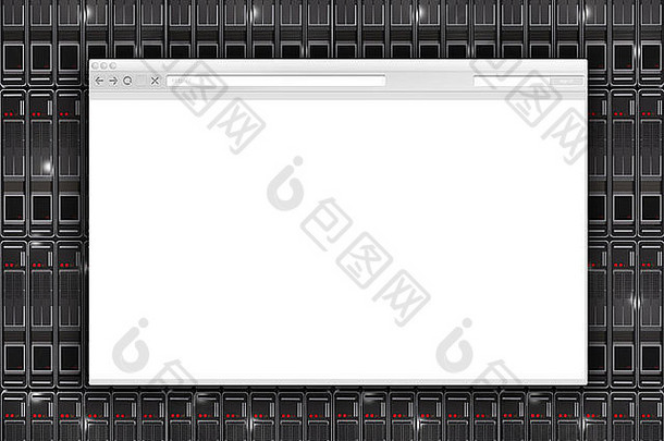 互联网浏览器服务器浏览器服务器墙插图
