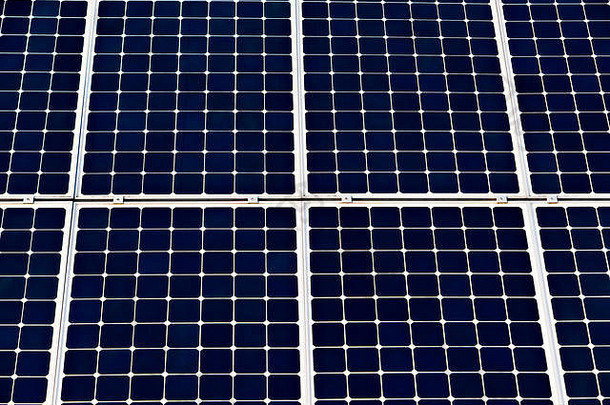 太阳能权力光伏面板电池黑暗蓝色的细胞生成、电能源生态清洁发电机可再生源能源