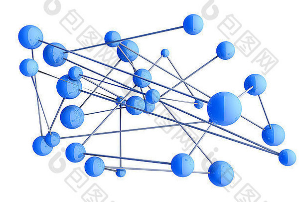 图像蓝色的图网络互联网概念