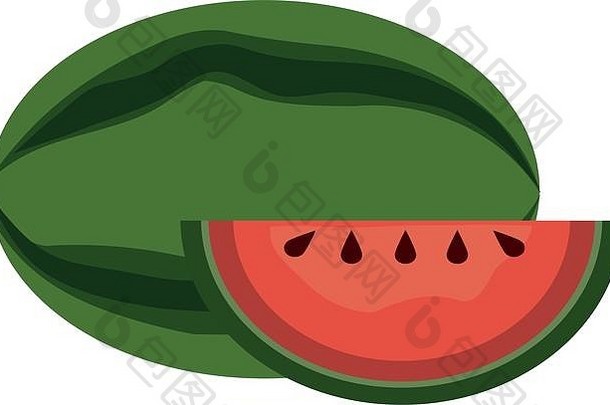 西瓜水果孤立的