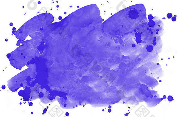 色彩斑斓的紫罗兰色的水彩湿刷油漆液体背景壁纸业务卡水瓶座明亮的颜色摘要手画纸纹理