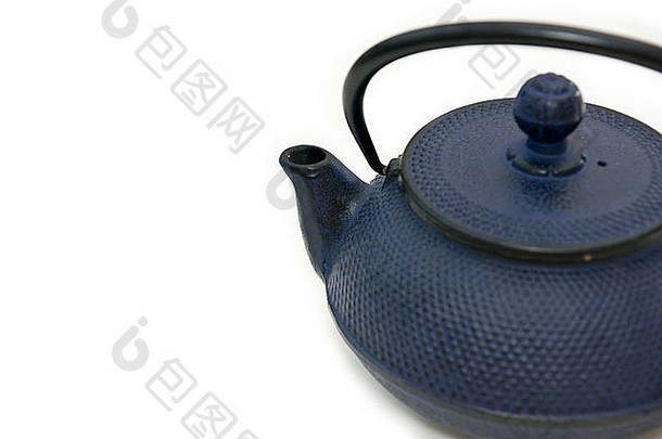 图片蓝色的中文茶壶