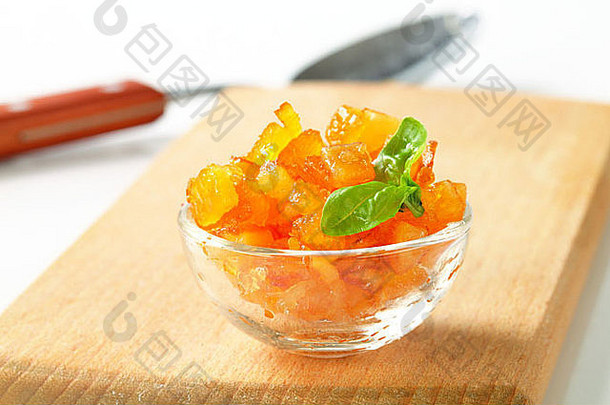 蜜饯柑橘类皮玻璃碗