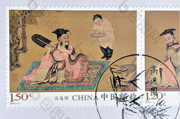 中国约邮票印刷中国显示绘画高一约