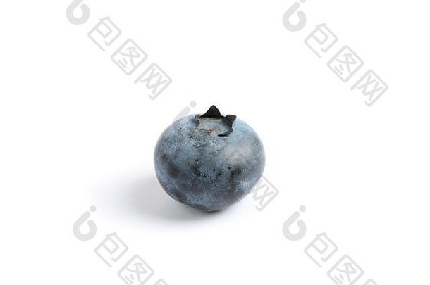 新鲜的蓝莓孤立的白色背景关闭