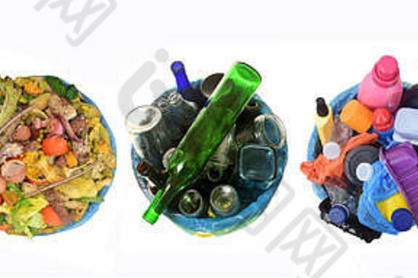 回收罐堆肥玻璃塑料纸
