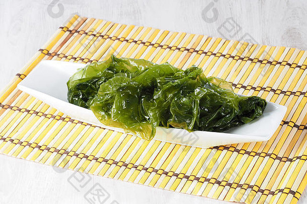 海生菜钬lechuga三月可食用的绿色藻类家庭石莼科二项石莼拉克图塔