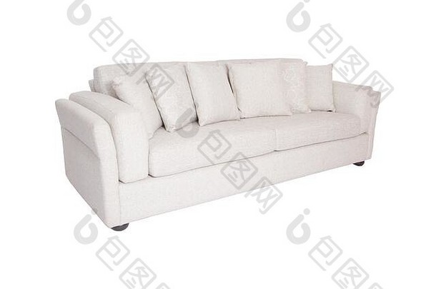 座位舒适的沙发孤立的白色背景
