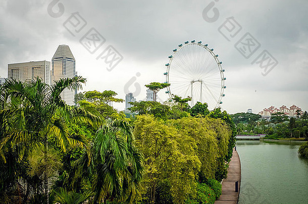 视图新加坡摩天观景轮花园湾