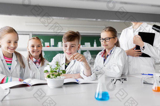 孩子们学生<strong>植物</strong>生物学类