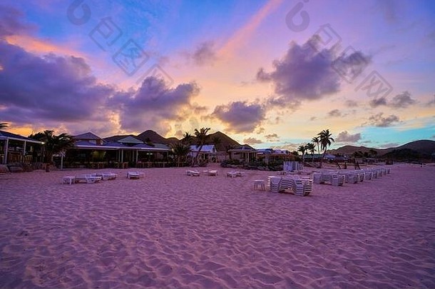 一天海滩SXM加勒比