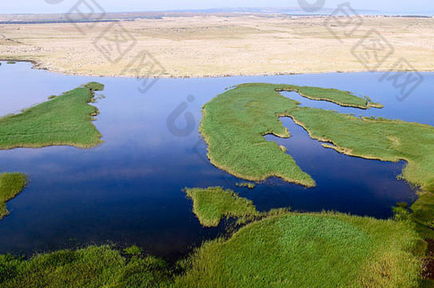空中视图伟大blato湿地分页岛