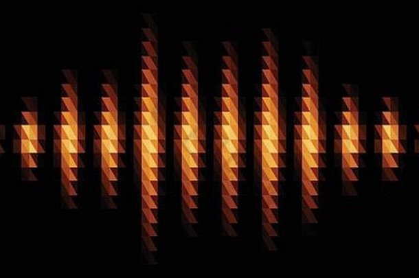 音频音乐闪亮的声音波形三角过滤器