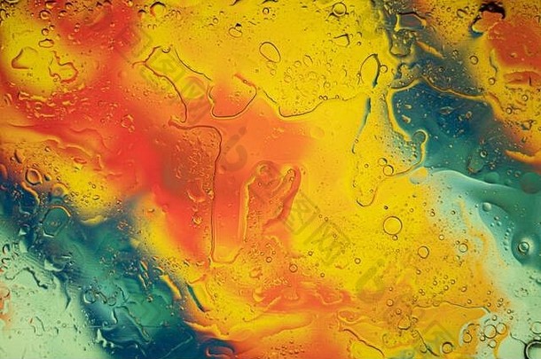 石油水混合创建摘要色彩鲜艳的图片