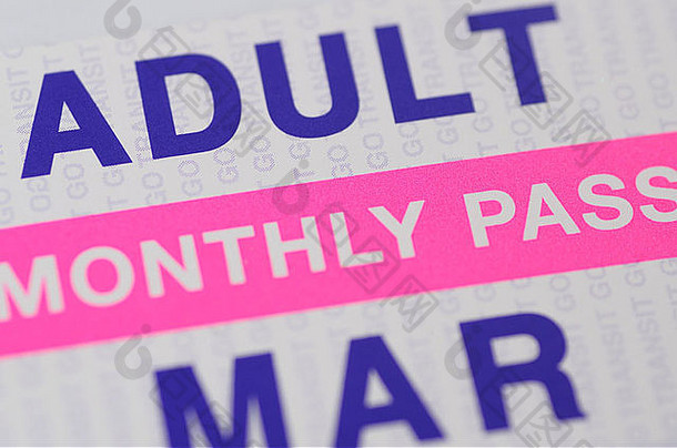 紫色的粉红色的每月通过成人通勤政府安大略火车票多伦多