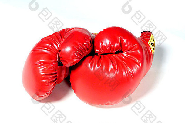 红色的拳击手套绝缘手套手保护手指拇指