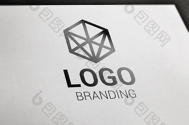 标志品牌概念白色纸专业标志设计公司演讲
