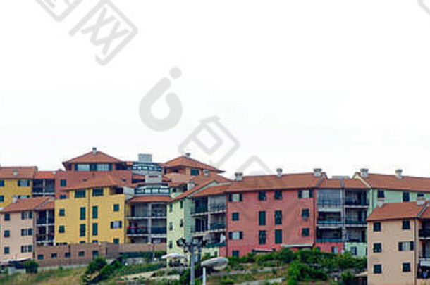 热那亚城市公寓建筑海岸线
