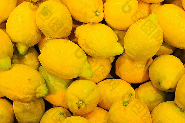 食物背景特写镜头热带水果柠檬